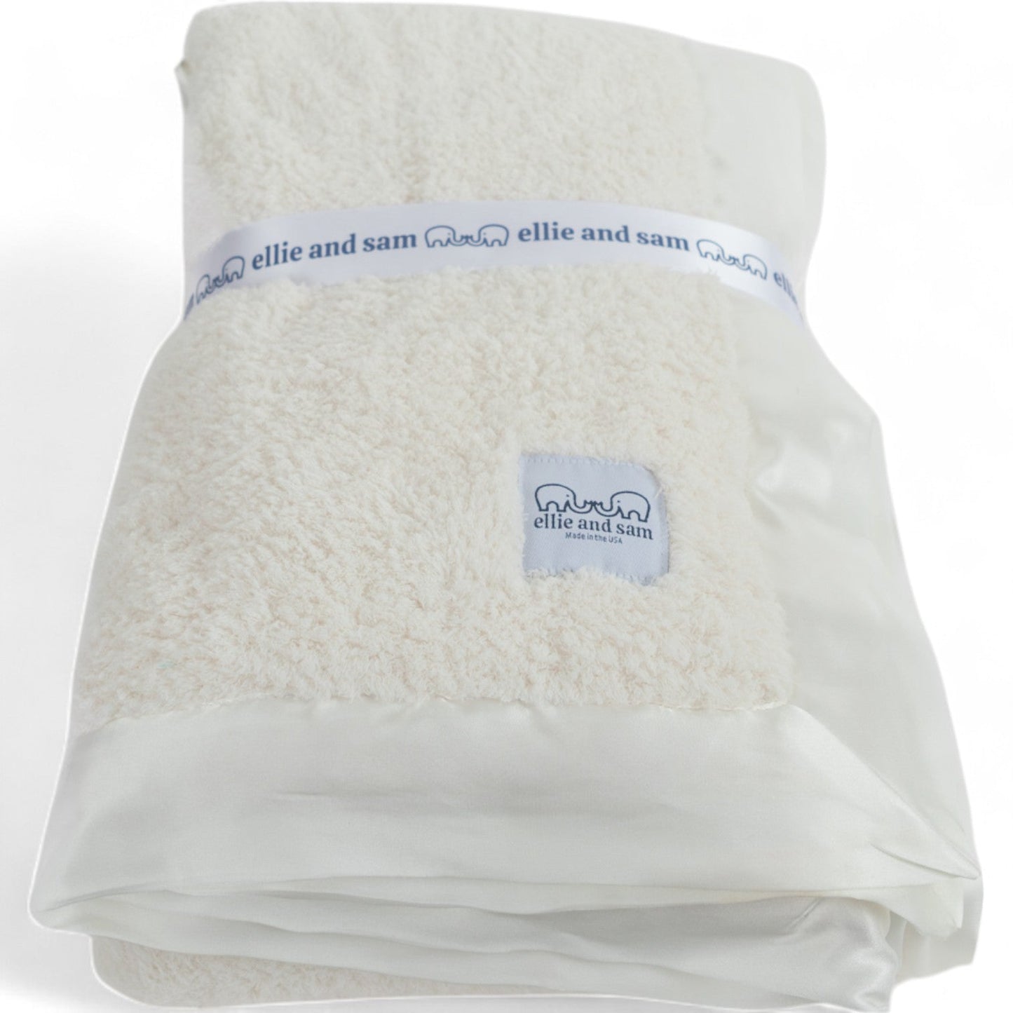 Classic Satin Border Throw - Ivory