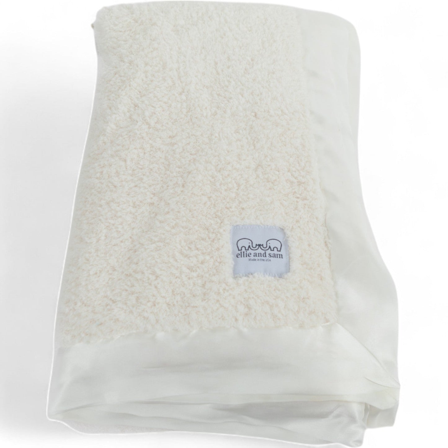 Classic Satin Border Throw - Ivory