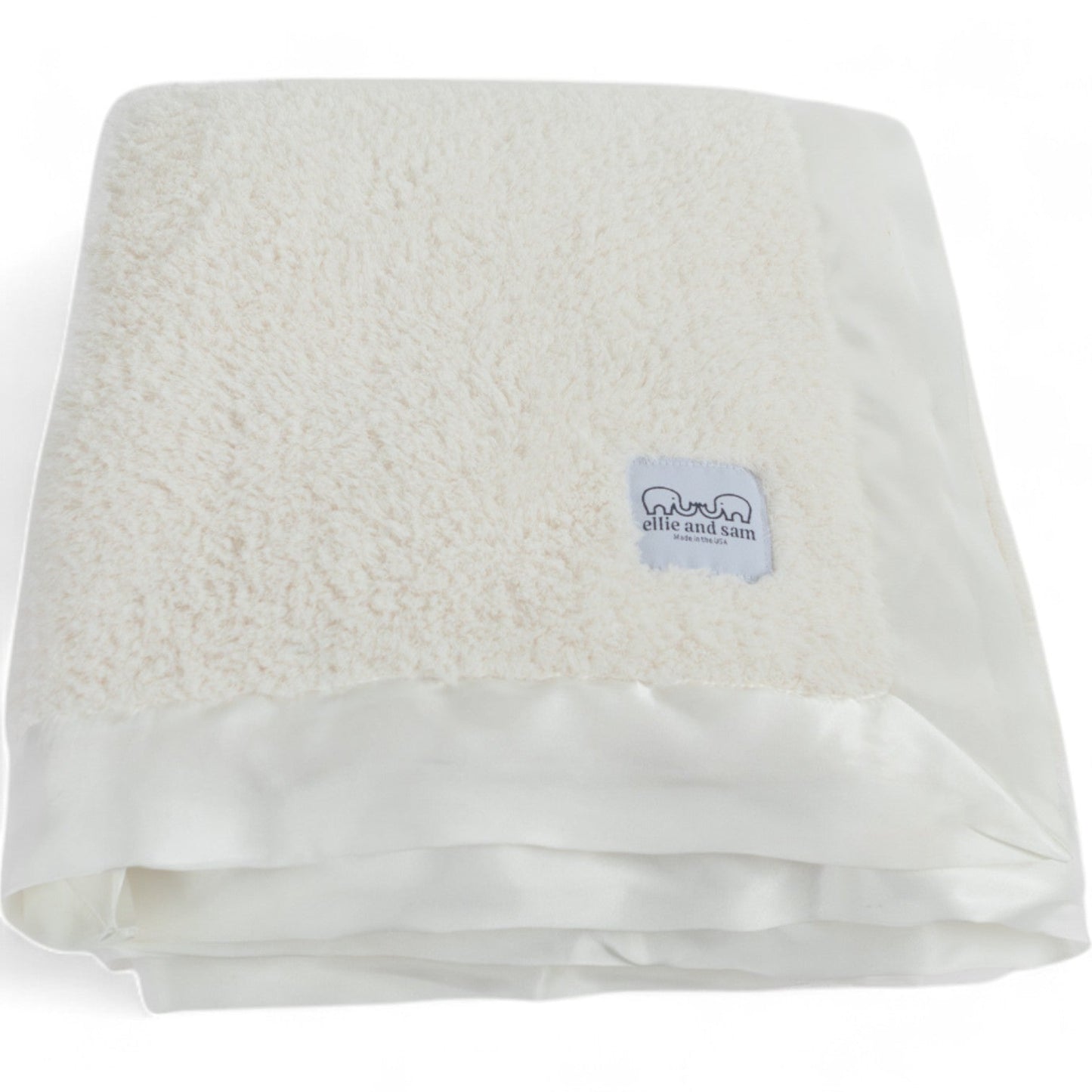 Classic Satin Border Throw - Ivory