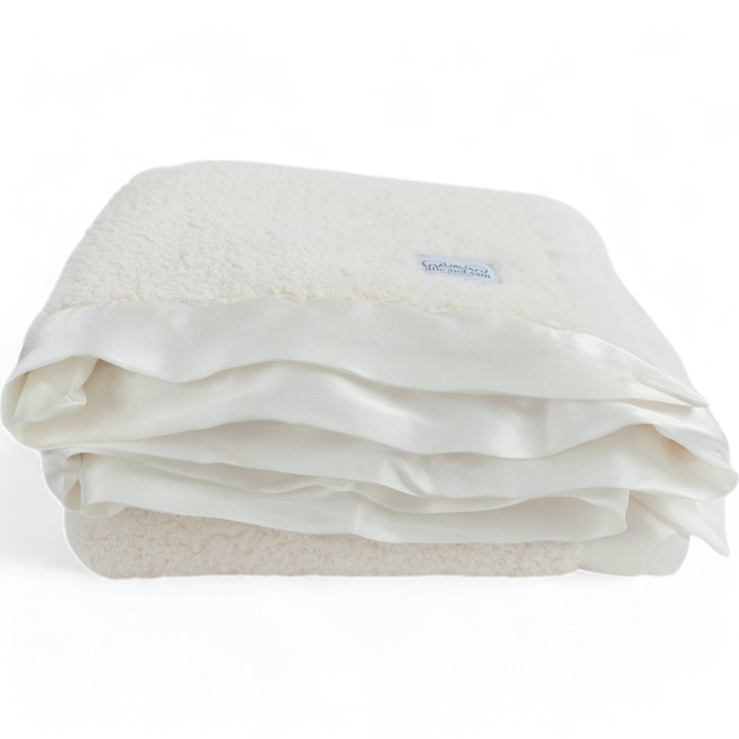 Classic Satin Border Throw - Ivory