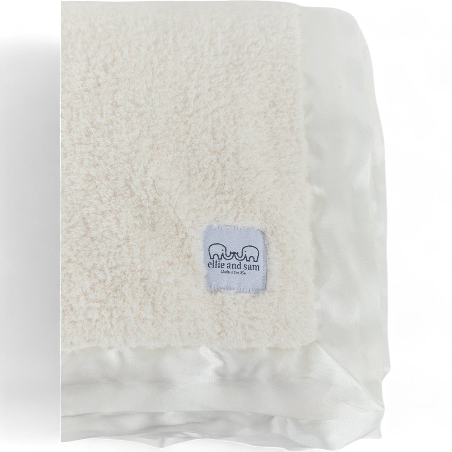 Classic Satin Border Throw - Ivory
